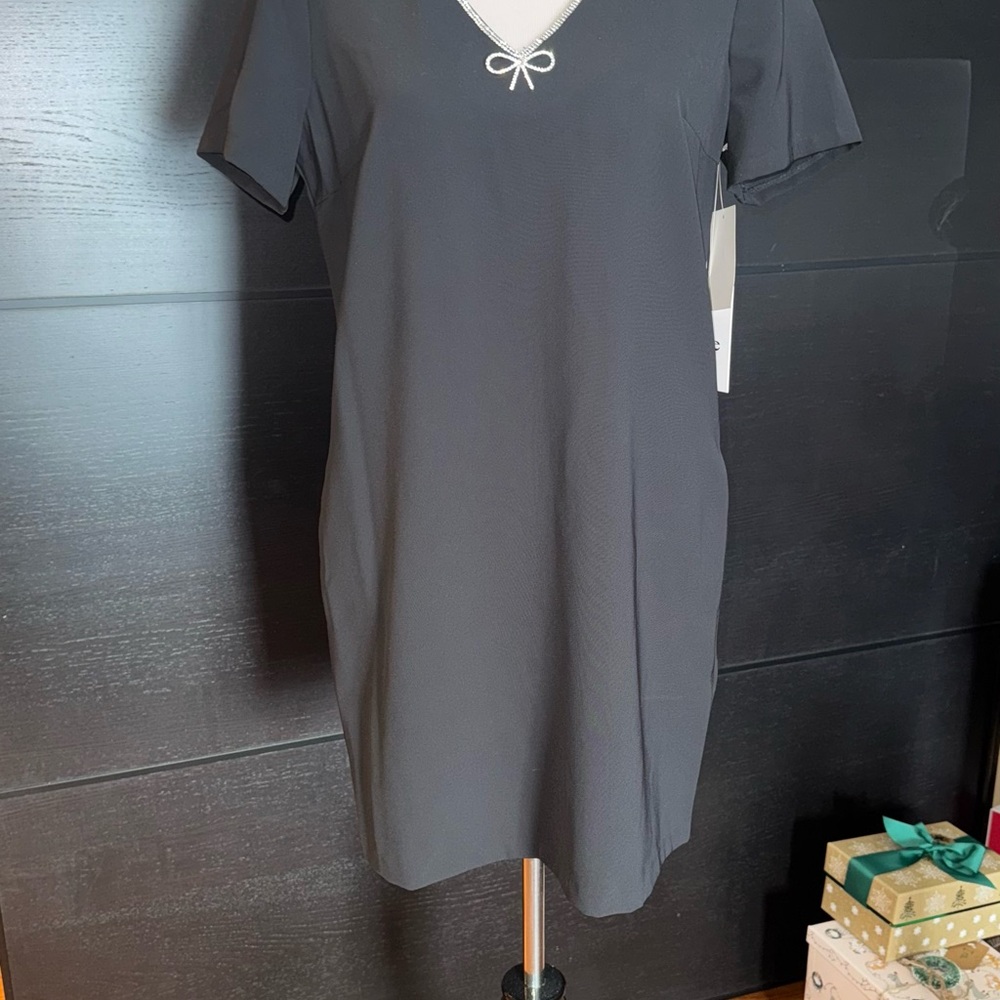 CeCe Black Midi Dress